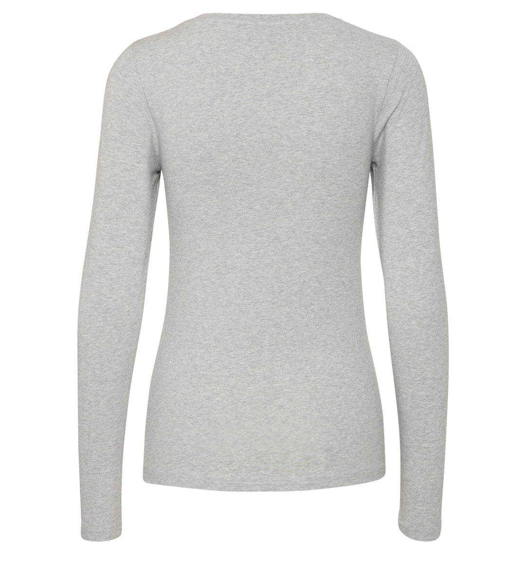 PAMILA LS T-SHIRT MID GREY MELANGE