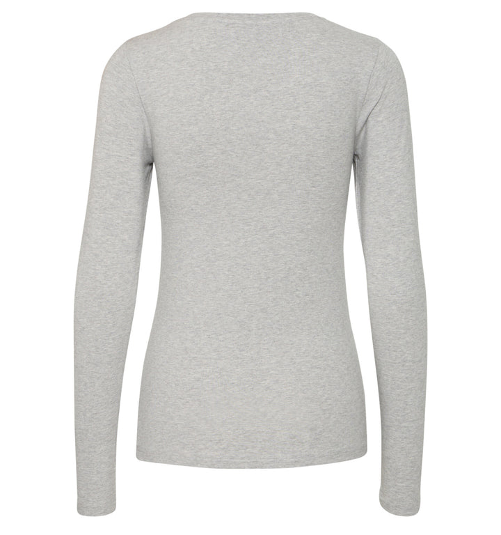 PAMILA LS T-SHIRT MID GREY MELANGE