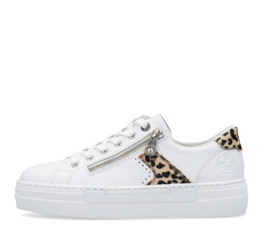 N4924-81 WHITE COMBINATION  ZIP SHOES