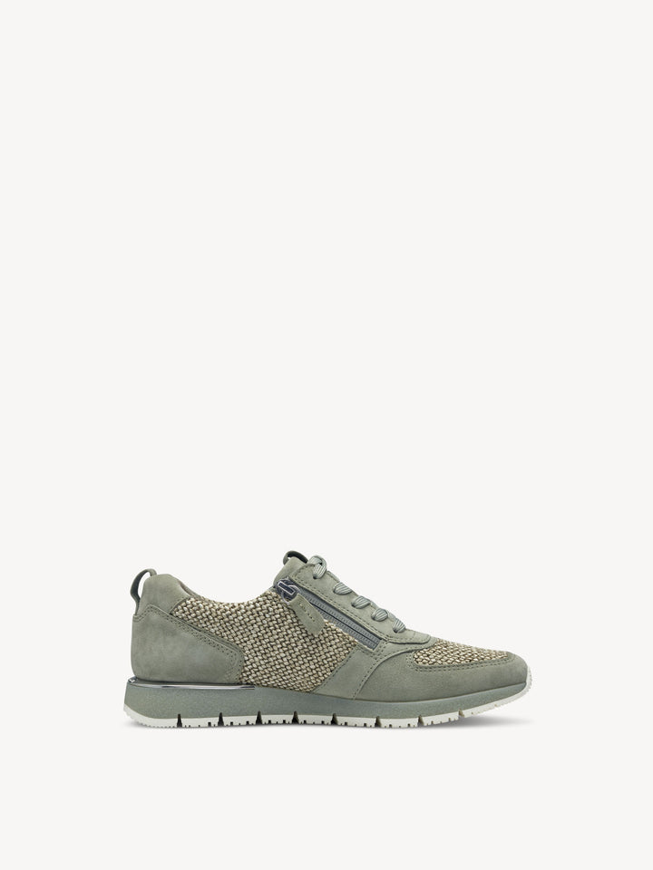 SAGE MIX LEATHER TRAINER