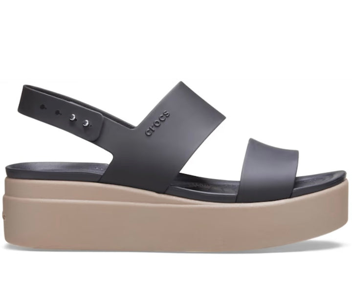 BROOKLYN LOW WEDGE BLACK/MUSHROOM WOMENS