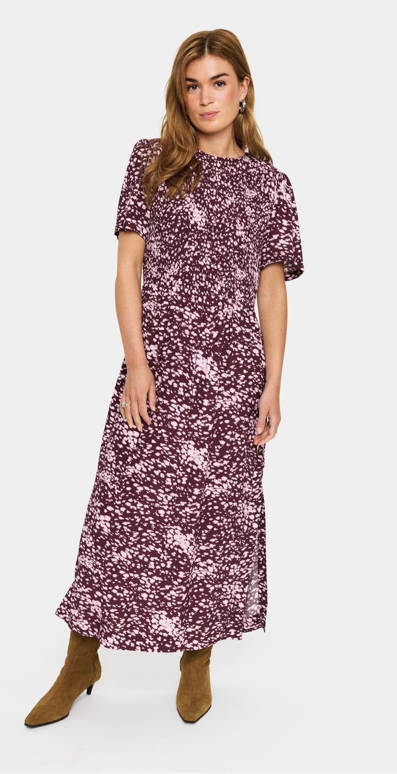 MALIKA SZ DRESS FUDGE SPOTTY ANIMAL