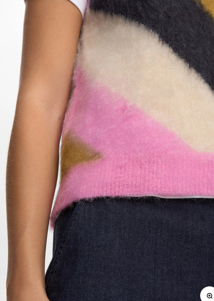 SURI MULTI STRIPE VEST OBSIDIAN