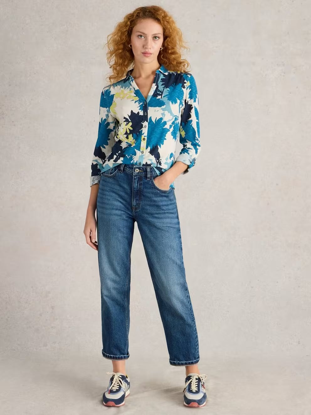 ANNIE JERSEY SHIRT WHITE MLT