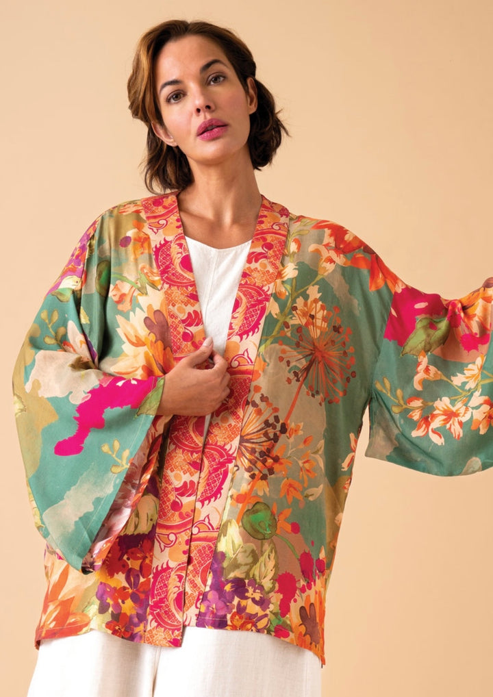 BIRDS & BLOOMS SAGE KIMONO