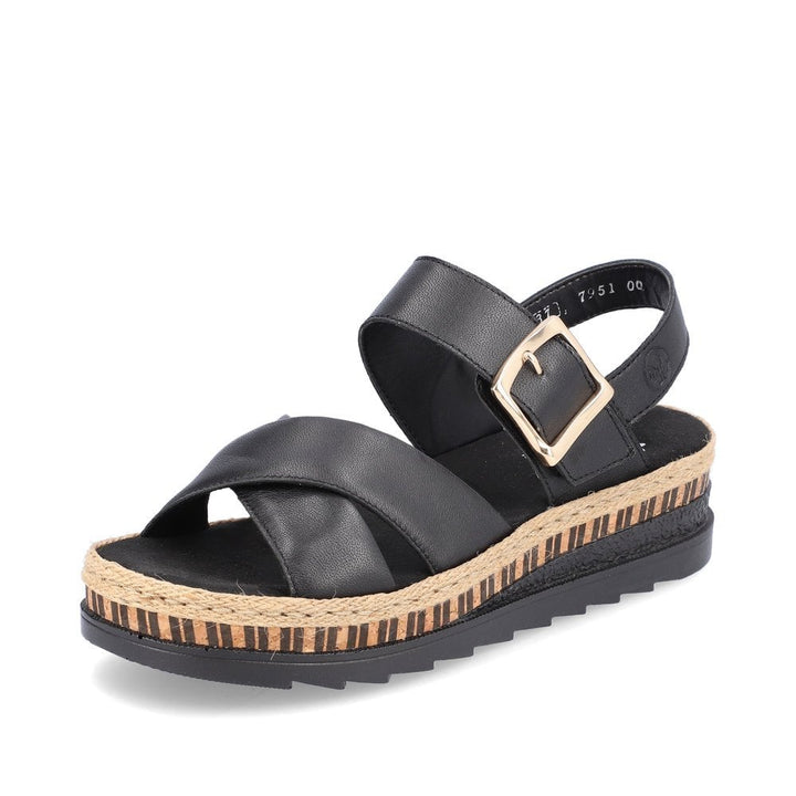 V7951-00 LADIES' SANDALS BLACK SEITL. ANFLECHTER