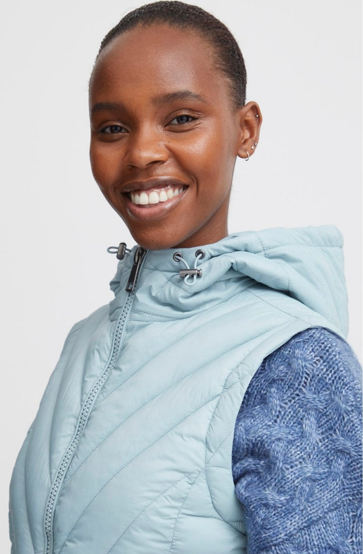 DUSTY BLUE AMALLA PADDED WAISTCOAT