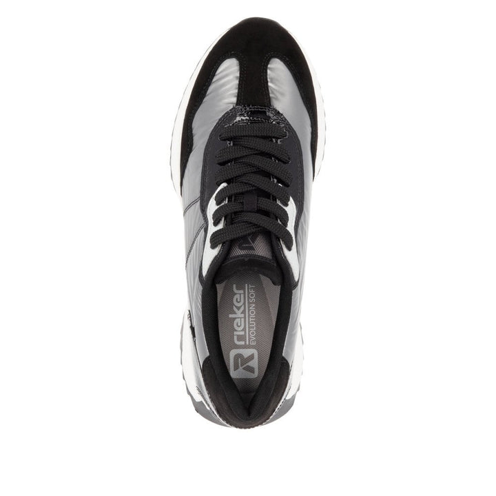 W1306-42 LADIES GREY COMBINATION SHOES