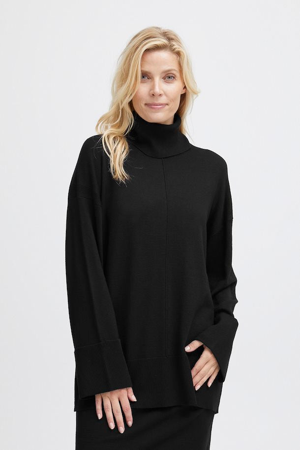 BLACK ALMA KNITTED JUMPER