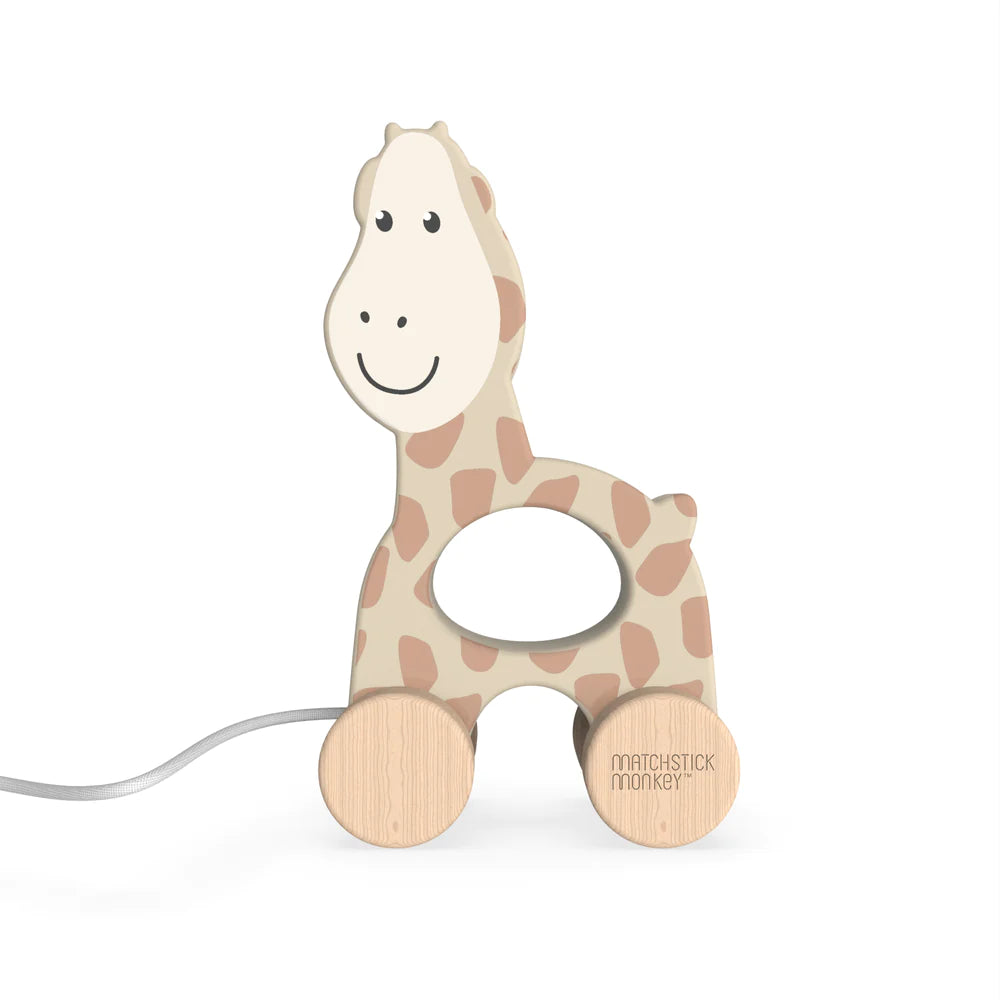 WOODEN PULL ALONG GIRAFFE TOY