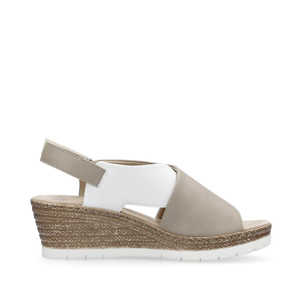 61975-62 LADIES' SANDALS BEIGE COMBINATION SEITL. ANFLECHTER