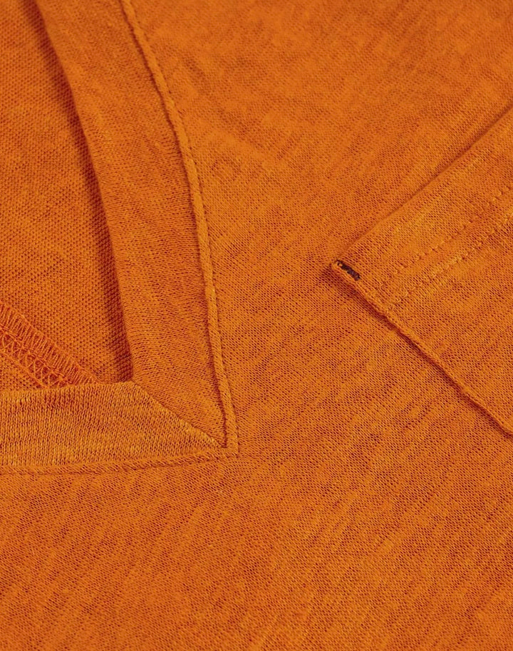 BRIGHT ORANGE IRIS LINEN TEE