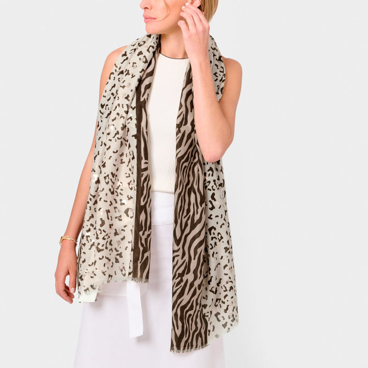 PRINTED FOIL SCARF ANIMAL CHOCOLATE
