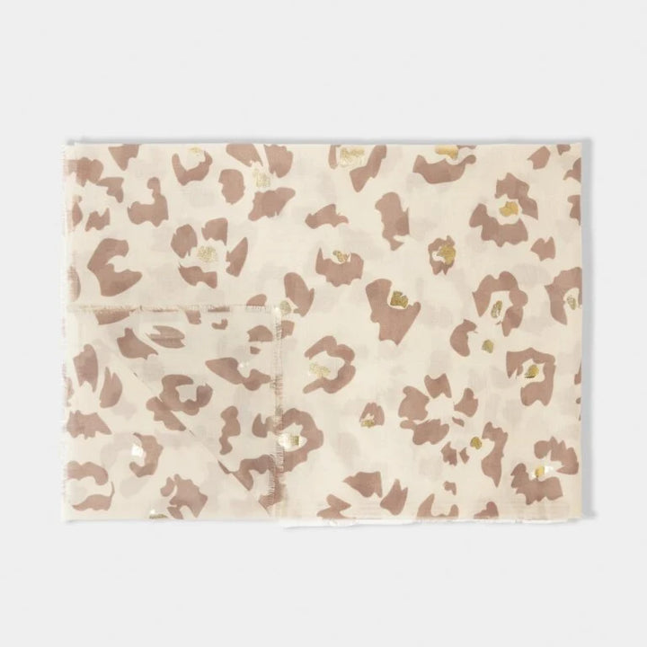 ABSTRACT FLOWER FOIL PRINTED SCARF