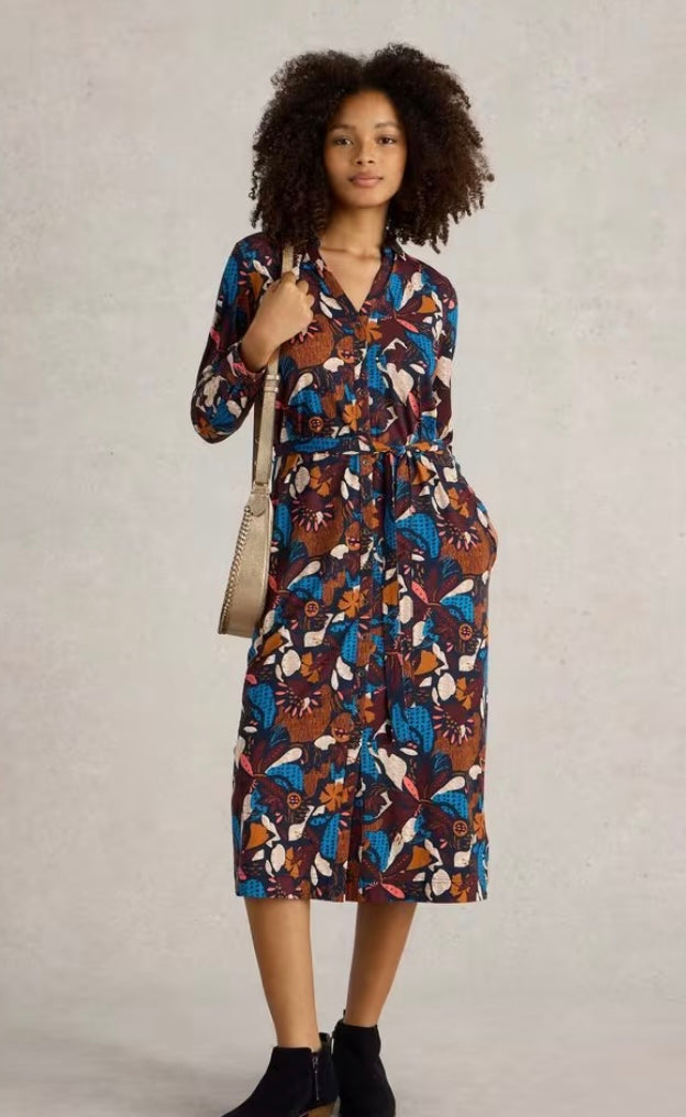 ANNIE JERSEY SHIRT DRESS