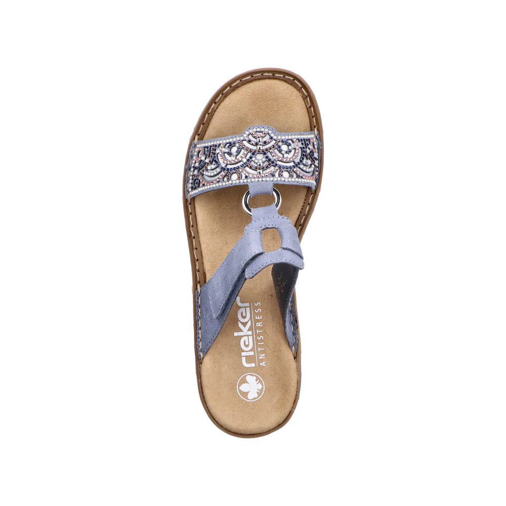 608K2-12 LADIES' SANDALS BLUE FLEXIBLER ANFLECHTER