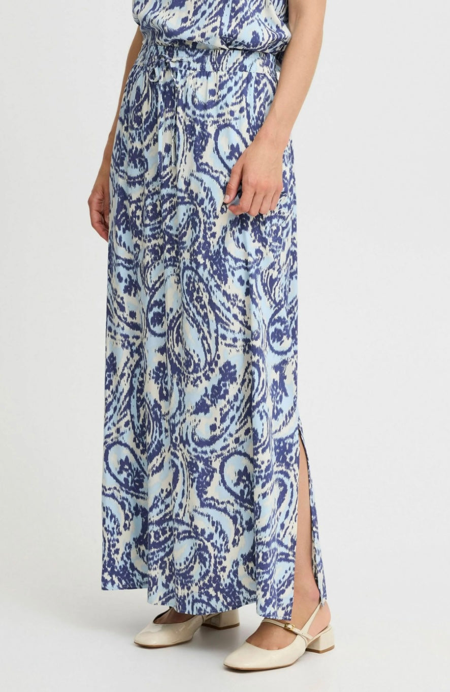 BLUE PAISLEY JOELLA MAXI SKIRT