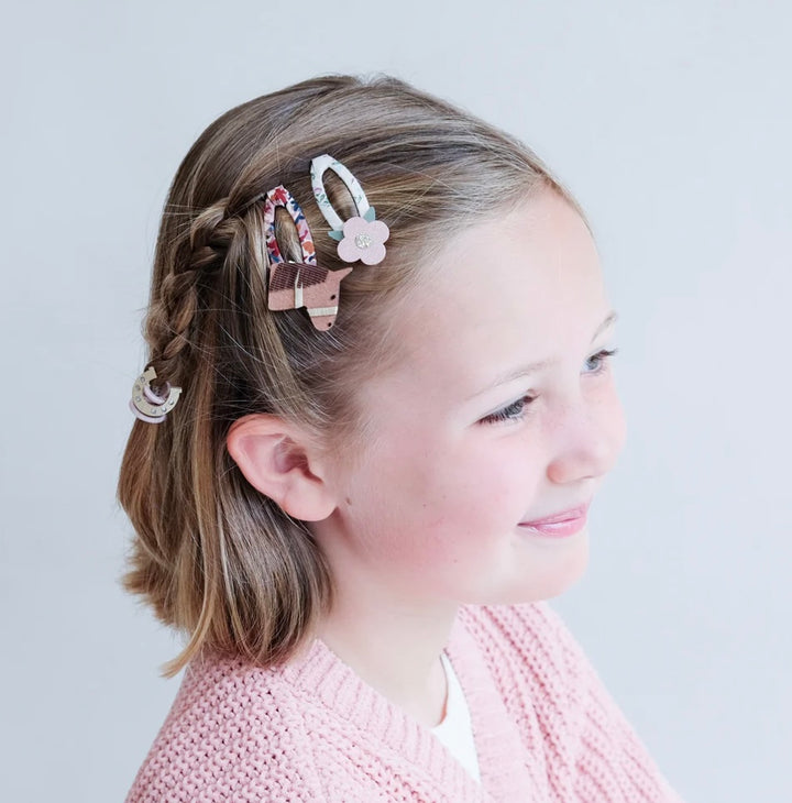 HORSE & FLOWER MINI CLIPS