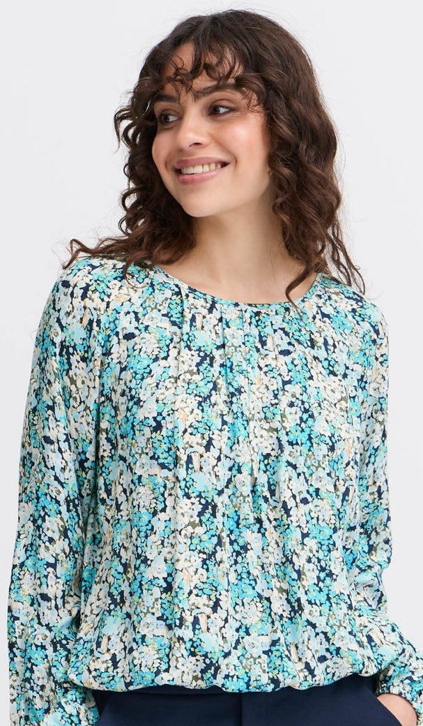 BACHELOR BLUE MIX LALU BLOUSE