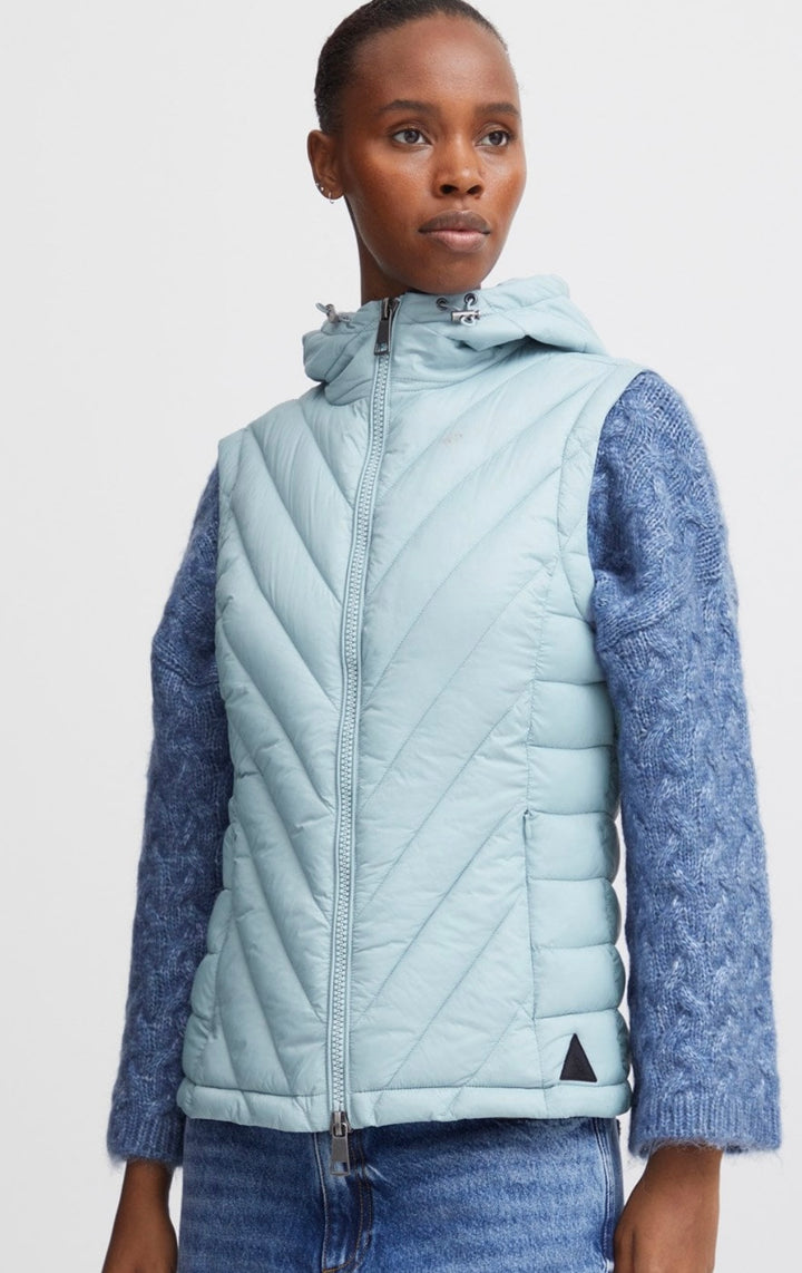 DUSTY BLUE AMALLA PADDED WAISTCOAT