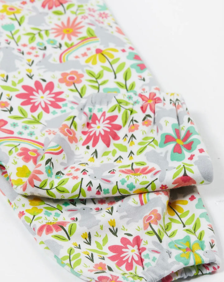 PEONY PLAYSUIT, SOFT WHITE BUNNY BOUNCE