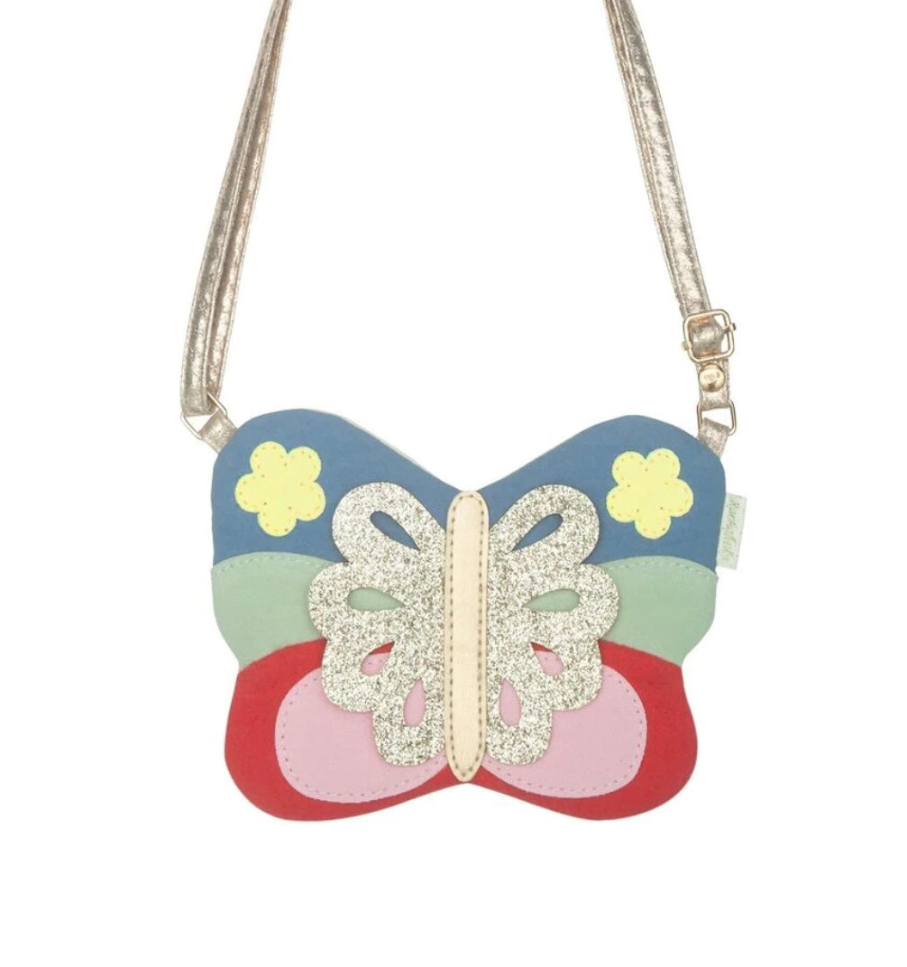 RAINBOW GLITTER BUTTERFLY BAG