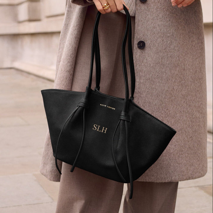 CELINA SMALL TOTE BAG BLACK 20CM