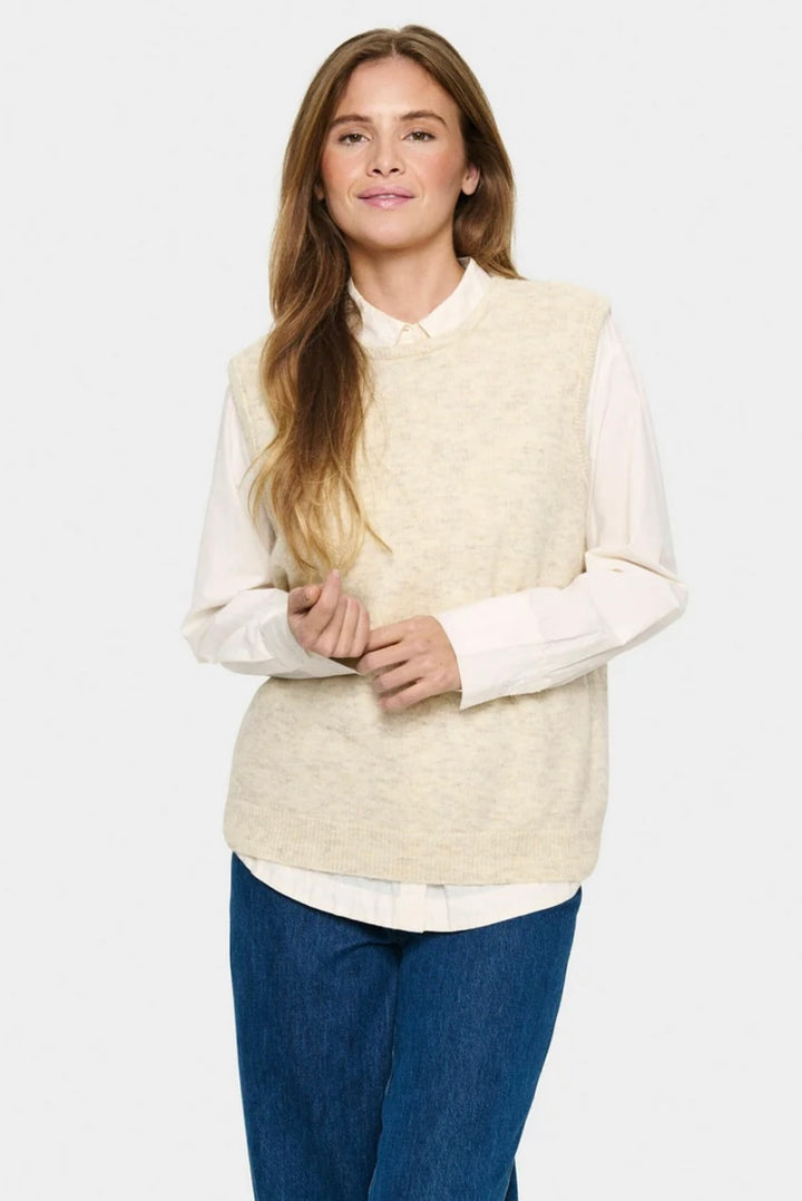 ZANETT SHORT VEST CRÈME MELANGE