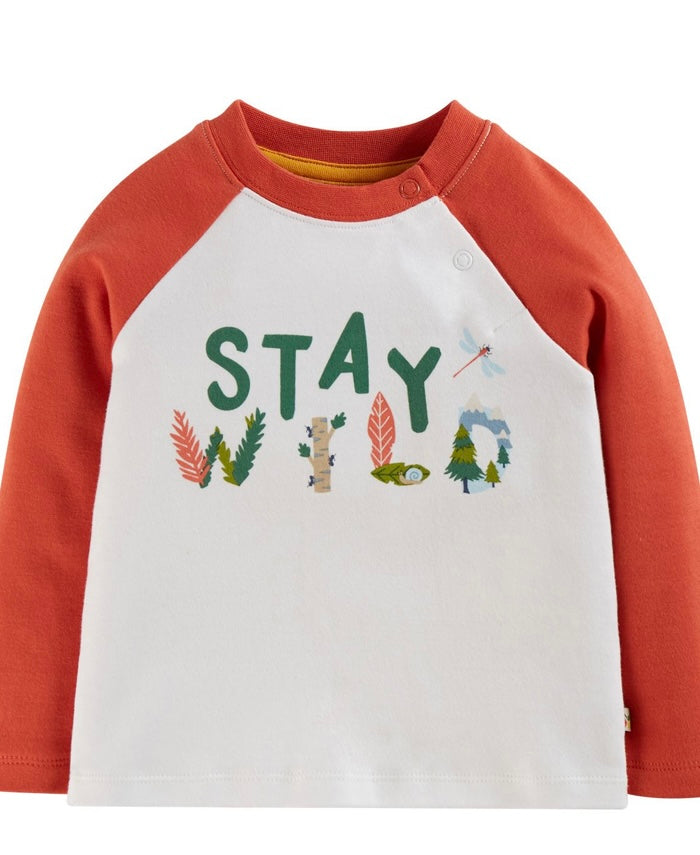 STAY WILD PAPRIKA LUKE RAGLAN TOP