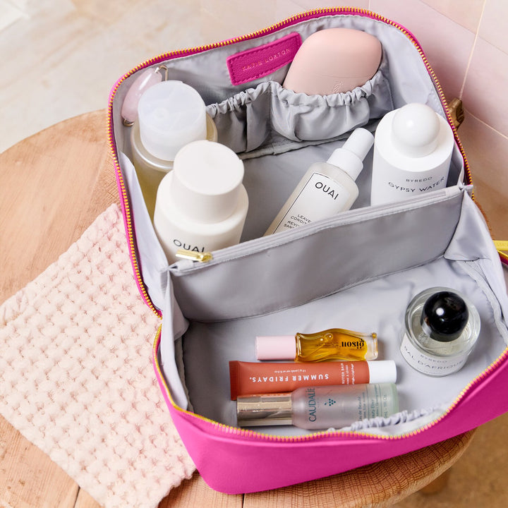 LARGE MAKE UP WASH BAG MAGENTA