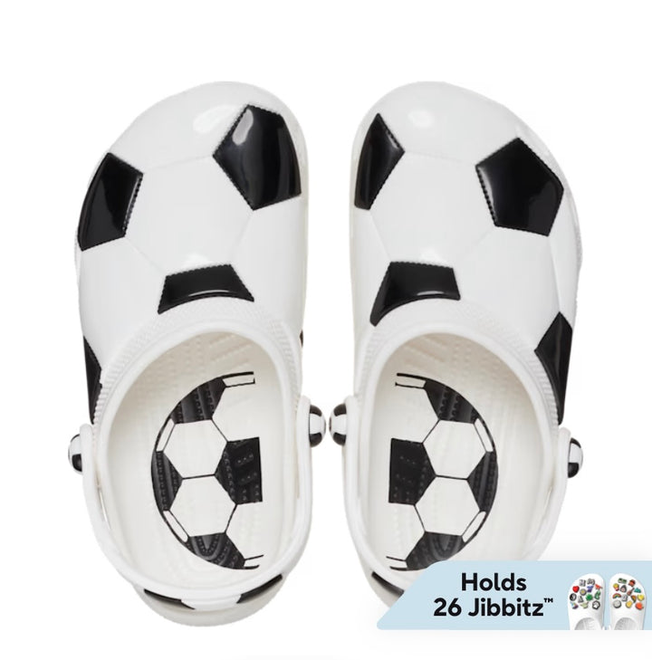 CLASSIC SOCCER BALL CLOG K WHITE/ BLACK