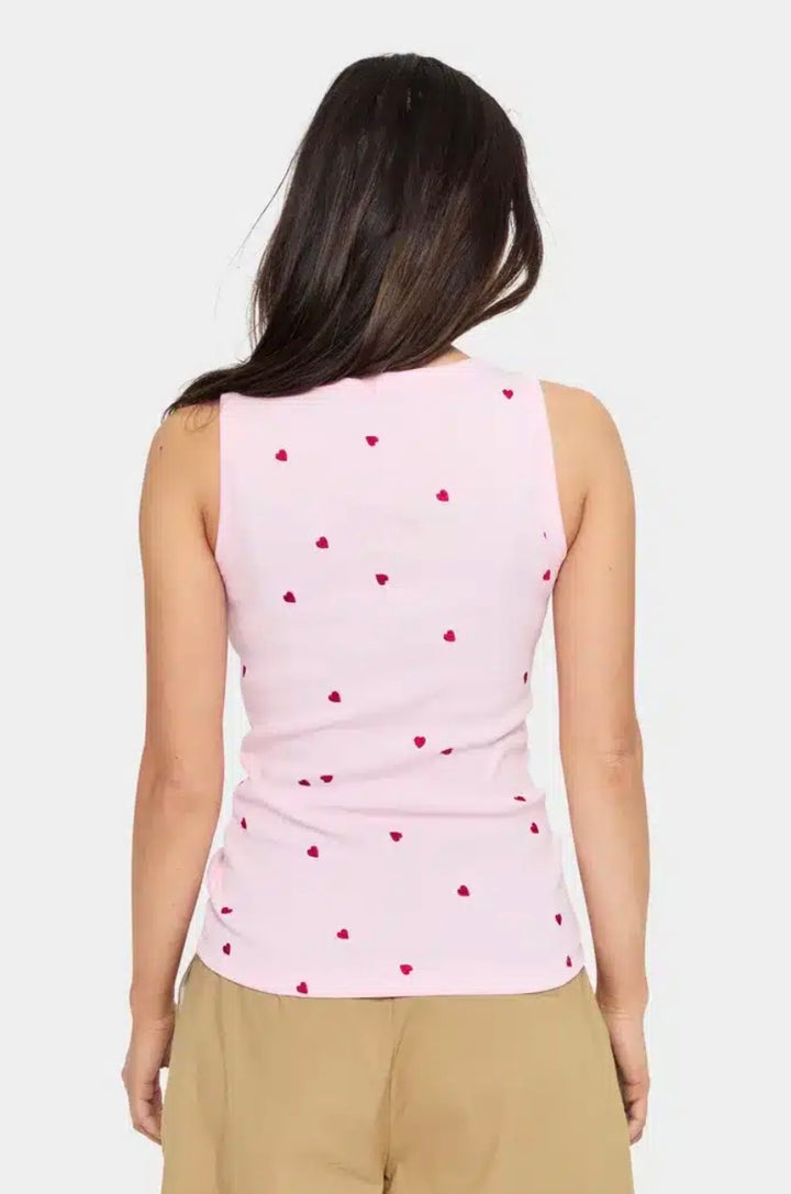 ZISTE TANK TOP TENDER TOUCH RED HEARTS