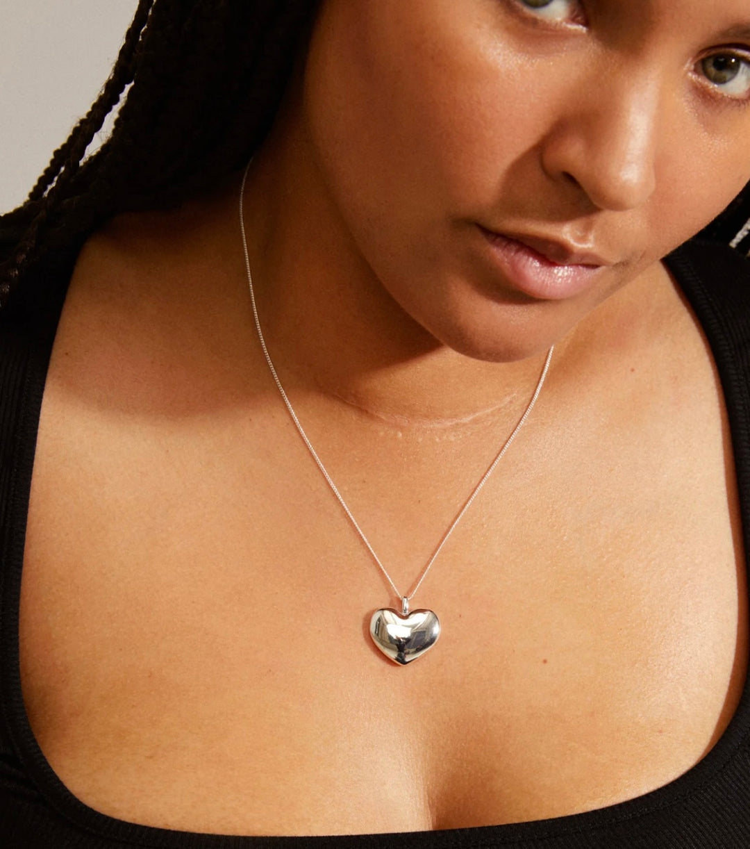 SOPHIA HEART PENDANT NECKLACE SILVER PLATED