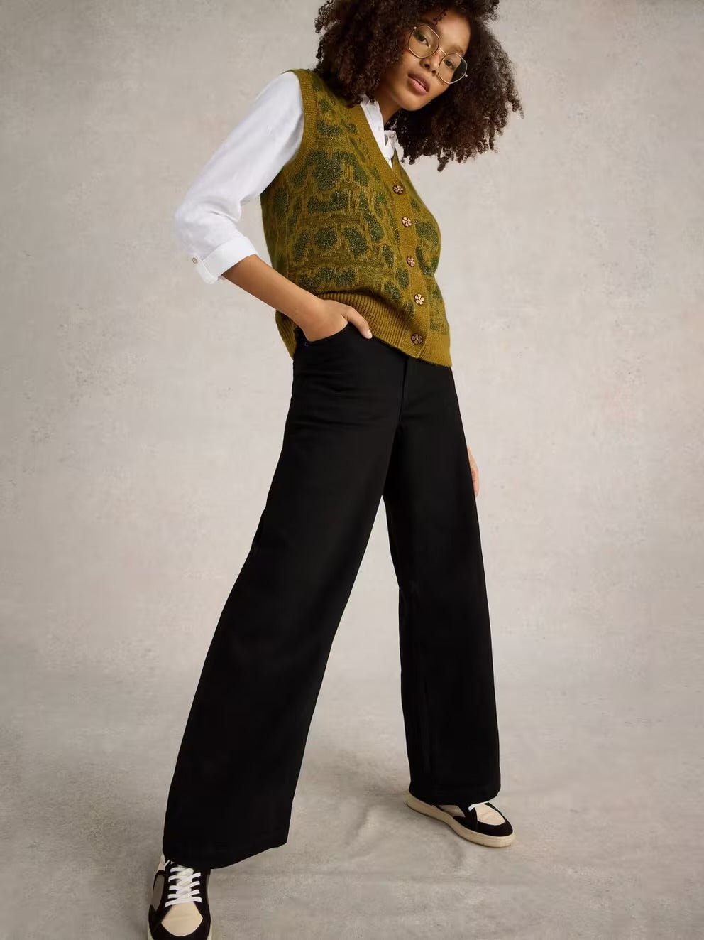 BLACK AYLA WIDE LEG JEAN