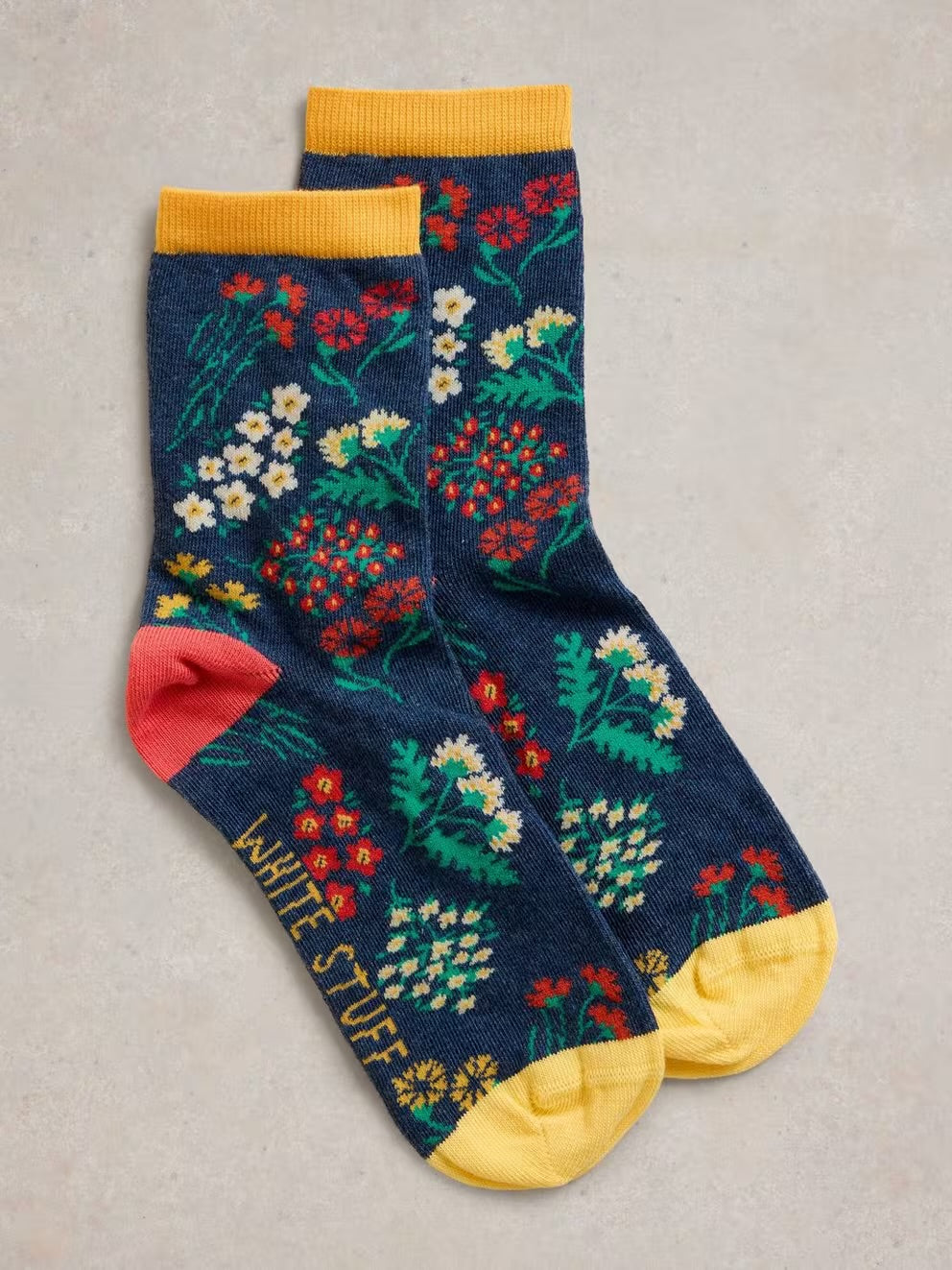 FLORAL BOUQUET ANKLE SOCK SIZE 3-5 BLUE MLT