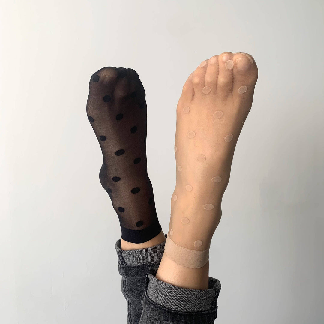 Florence - Pack of 2 - mid-low socks in flesh and black