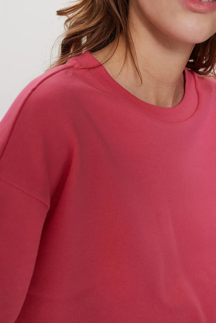 RASPBERRY SORBET MYRA SWEAT TOP