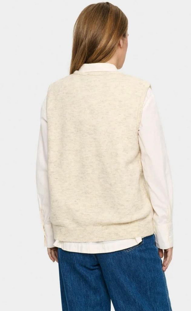 ZANETT SHORT VEST CRÈME MELANGE