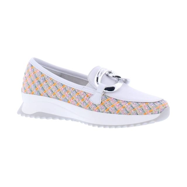 WHITE & PASTEL MIX WEAVE LOAFER