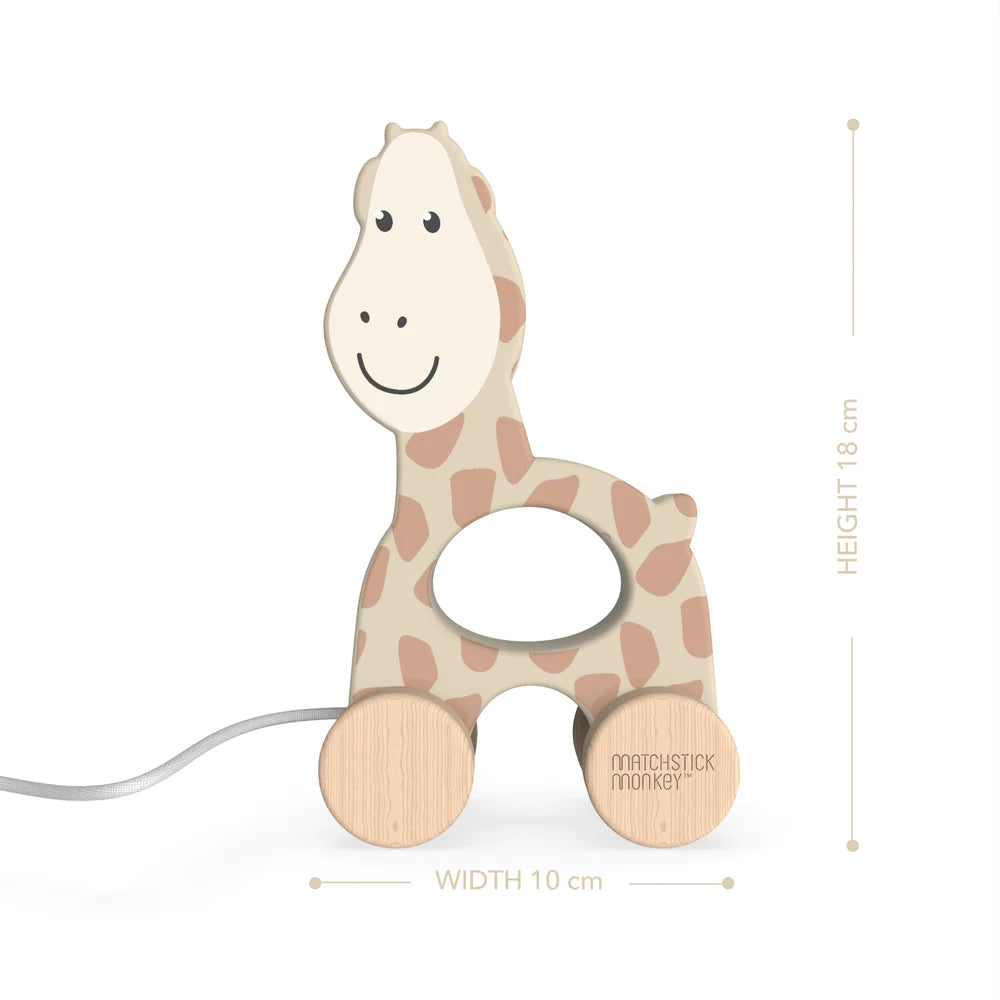 WOODEN PULL ALONG GIRAFFE TOY