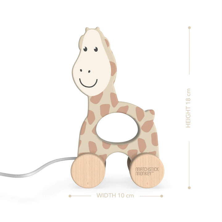 WOODEN PULL ALONG GIRAFFE TOY