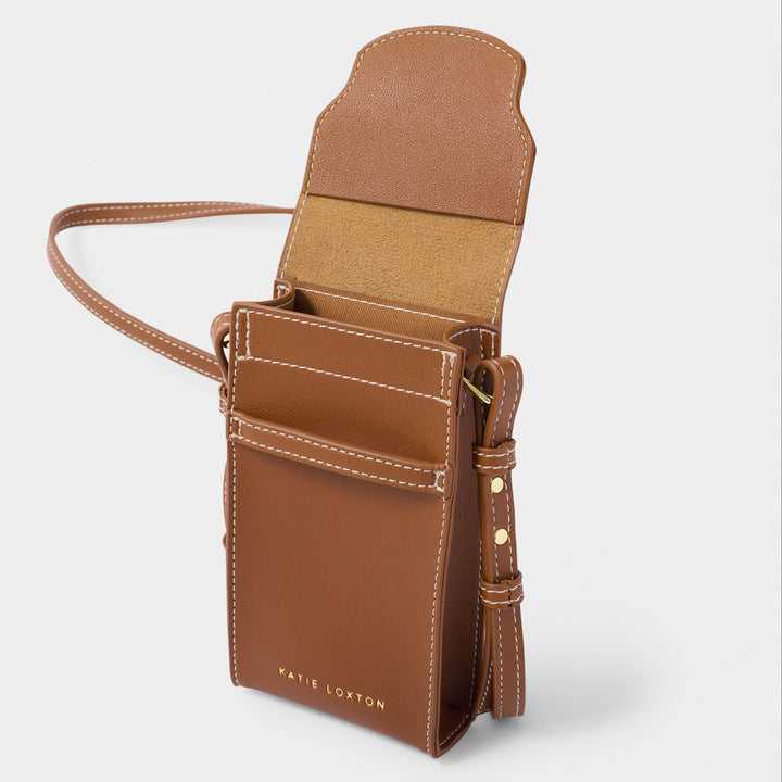 CECE PHONE CROSSBODY BAG COGNAC