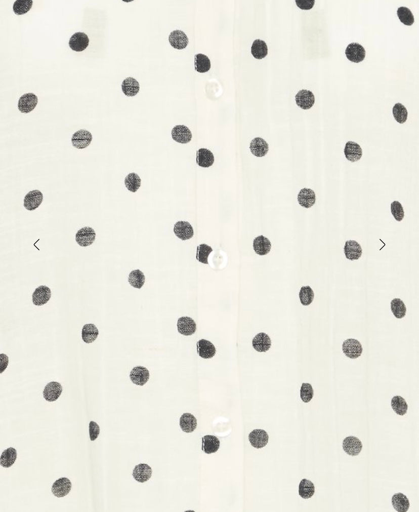 BOBBI SHIRT WHISPER WHITE BLACK  DOT A