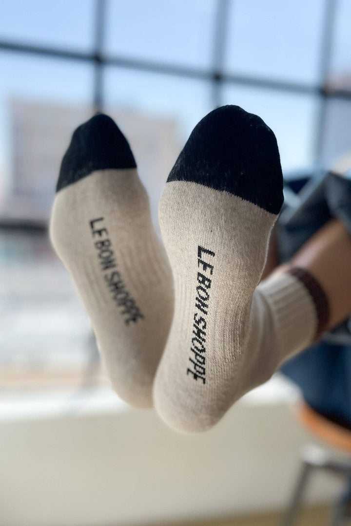 Color Block Girlfriend Socks : Blue Red