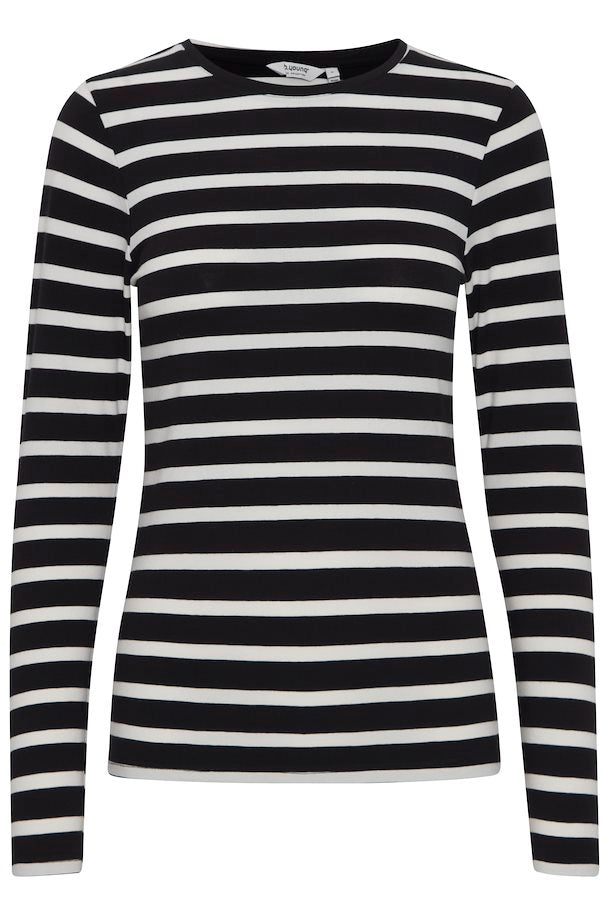 OFF WHITE MIX PAMILA LONG SLEEVE STRIPE T-SHIRT