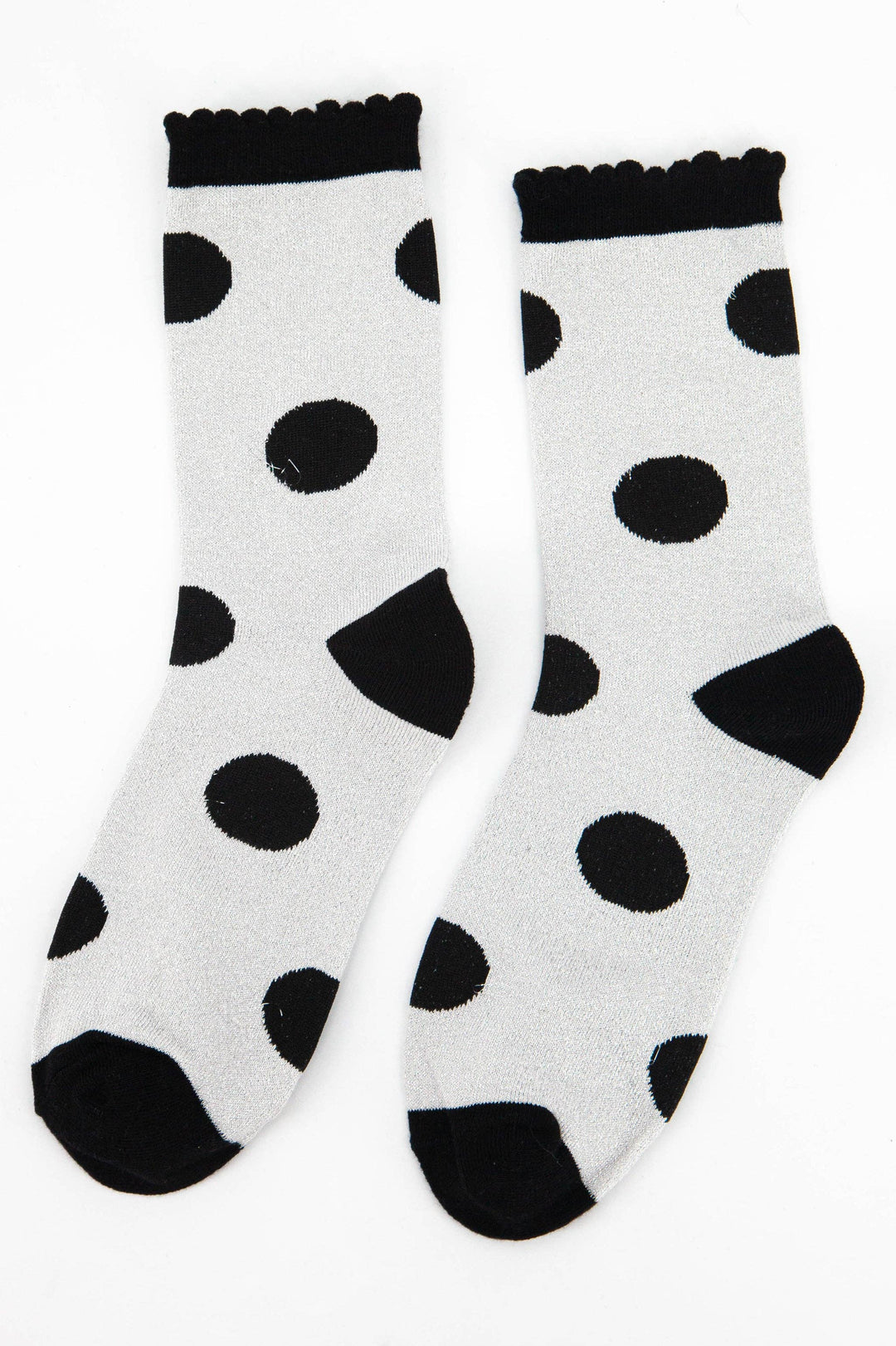 Women's Cotton Glitter Socks Large Polka Dot Spots: UK 3-7 | EU 36-40