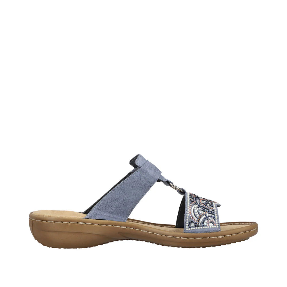 608K2-12 LADIES' SANDALS BLUE FLEXIBLER ANFLECHTER