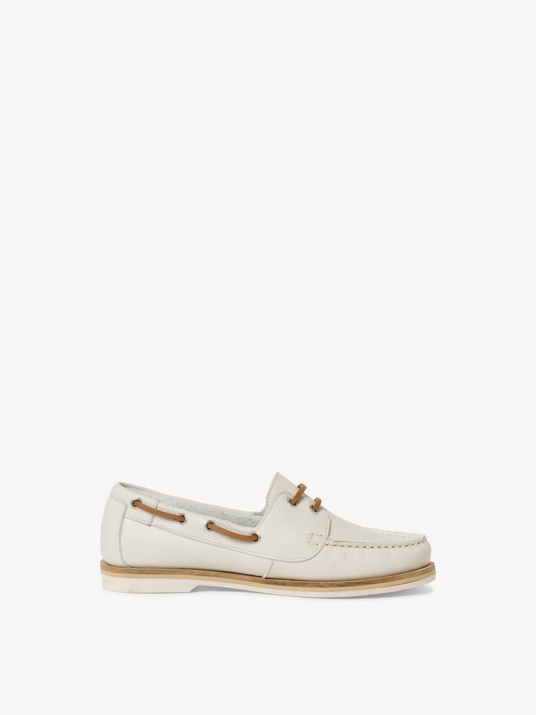 OFF WHITE LEATHER MOCCASIN