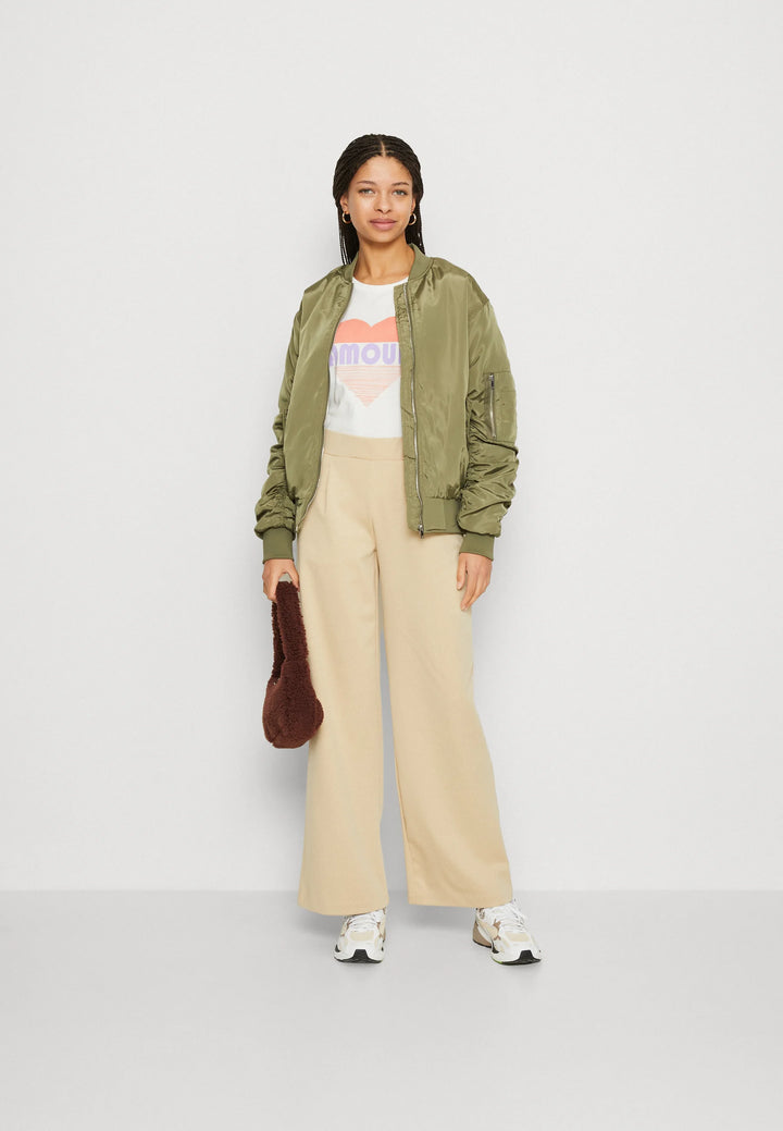 RIZETTA WIDE PANTS SAFARI
