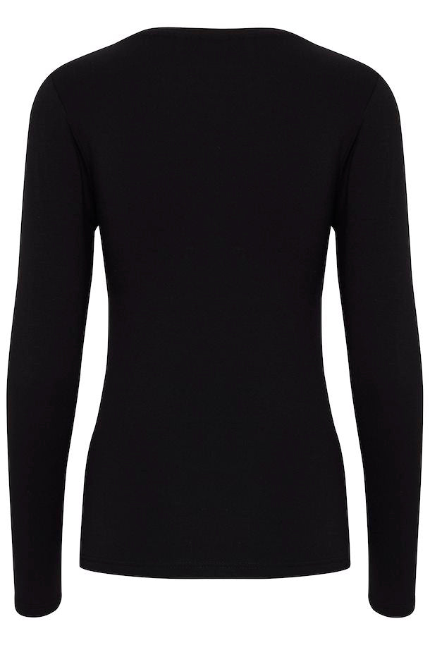 BLACK PAMILA LONG SLEEVE TOP